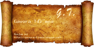 Gavora Tímea névjegykártya